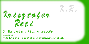 krisztofer reti business card